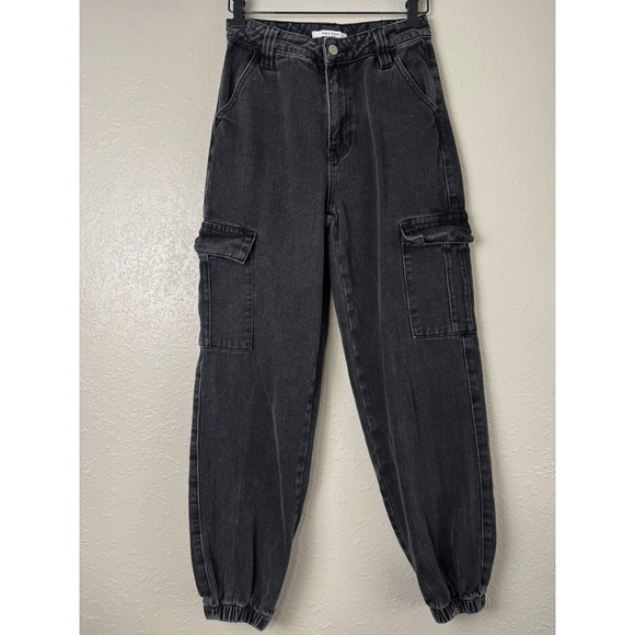 Pacsun black wash 90s joggers cargo jeans 25 - Picture 1 of 9